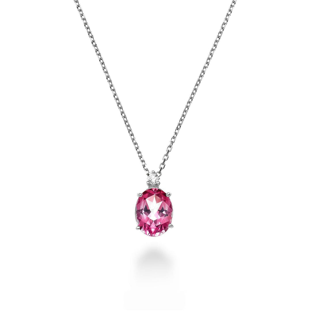 Mikiko cl 18k topaze rose ovale 7x5 ct.0,80 diam. ct.0,015 MD5035O4TPPK