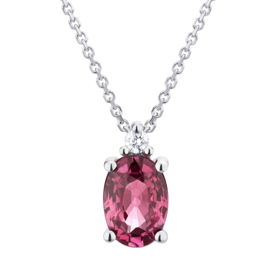 Golay oval ruby necklace 6x8 and diamonds PCL092DIRU3-21274110075