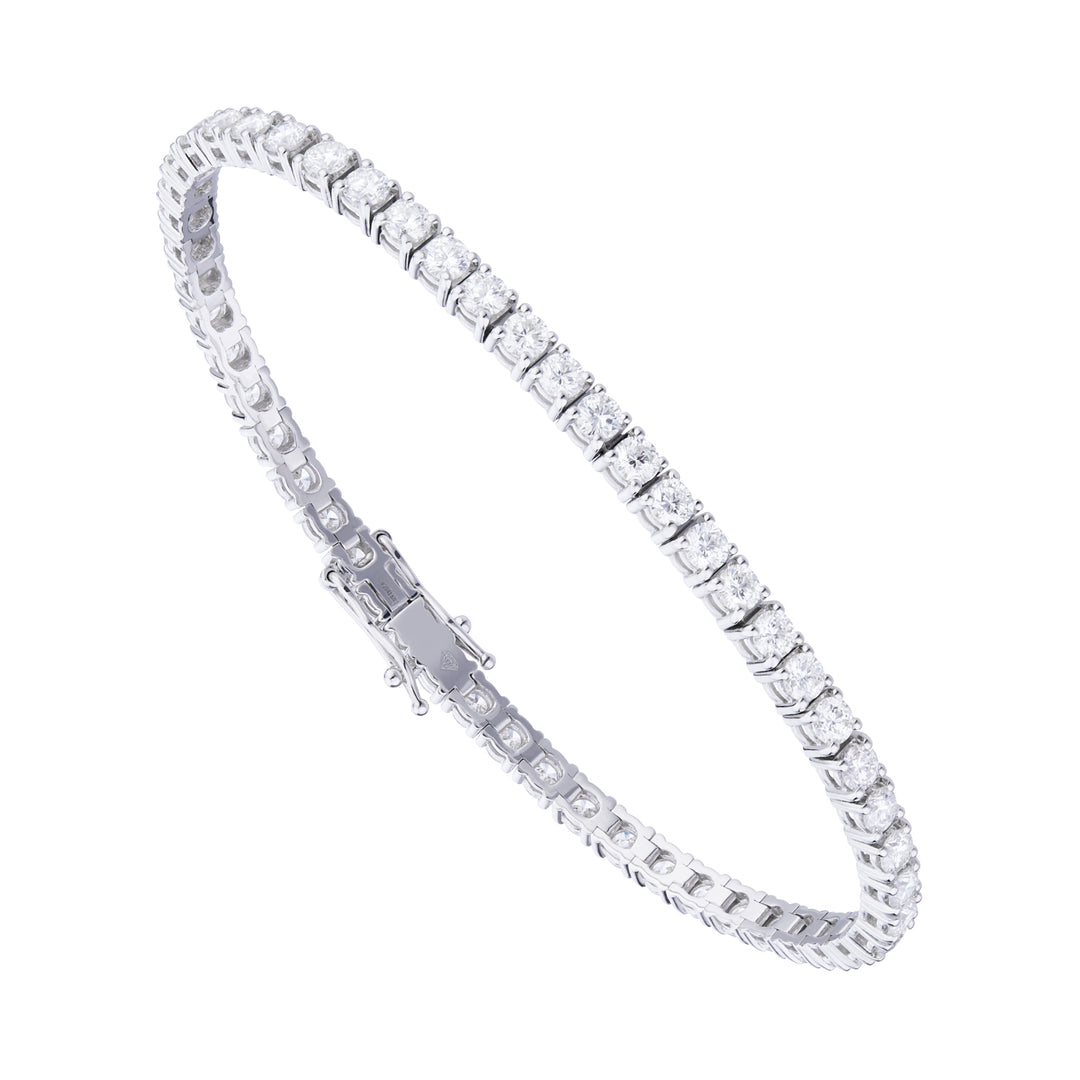 World Diamond Group Tennisarmband mit Drahtlünette, 3,06 ct, 17,5 cm BTF001DI5-175-25071110056