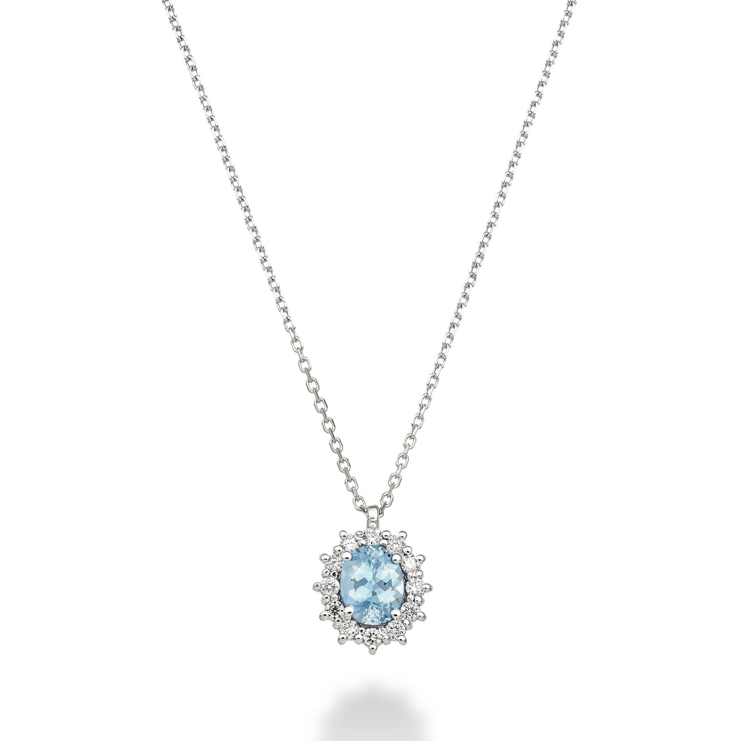 Mikiko cl 9k acquamarina ovale 5x4 ct.0,30 diam. ct.0,10 MD5126R4AM