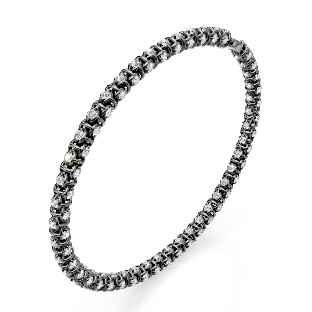 Bracelet Golay en maille souple avec diamants 0,003 ct BD540D003N-190-25078110125