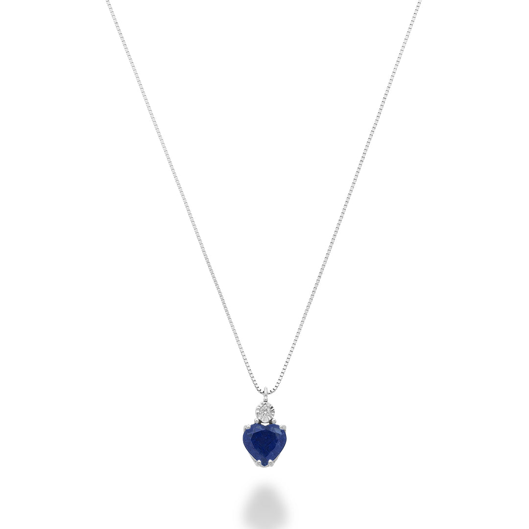 Nihama cl 18k saphir no. Coeur 5x5 avec diamant ND5195O4ZFN043