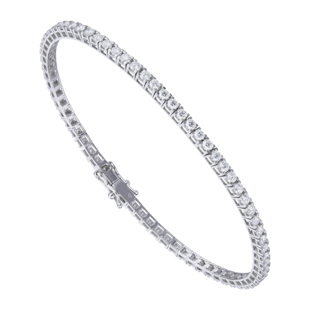 World Diamond Group bracciale tennis castone quadro cm. 17,5 ct. 2,40 BTQ110DI8-21364110003