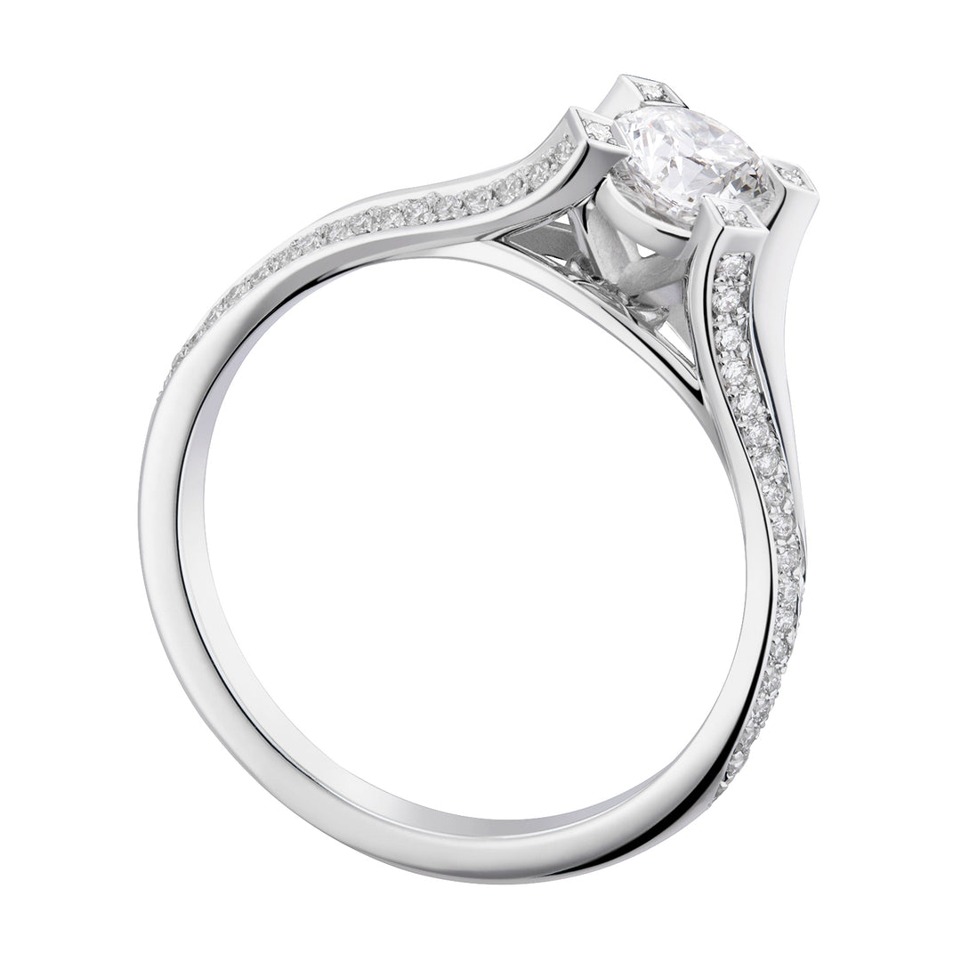 Bague World Diamond Group fm griffes incas. double tige 0,58-0,67 ct ASLCFM006BDI4-19087110026