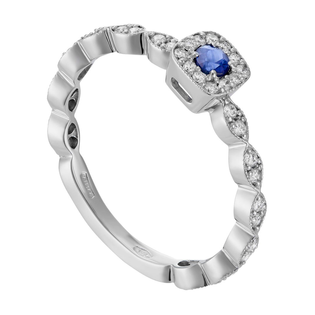 World Diamond Group marquise motif band with bar+cen.ct 0.09 c AET026BZBDI10-18260110005