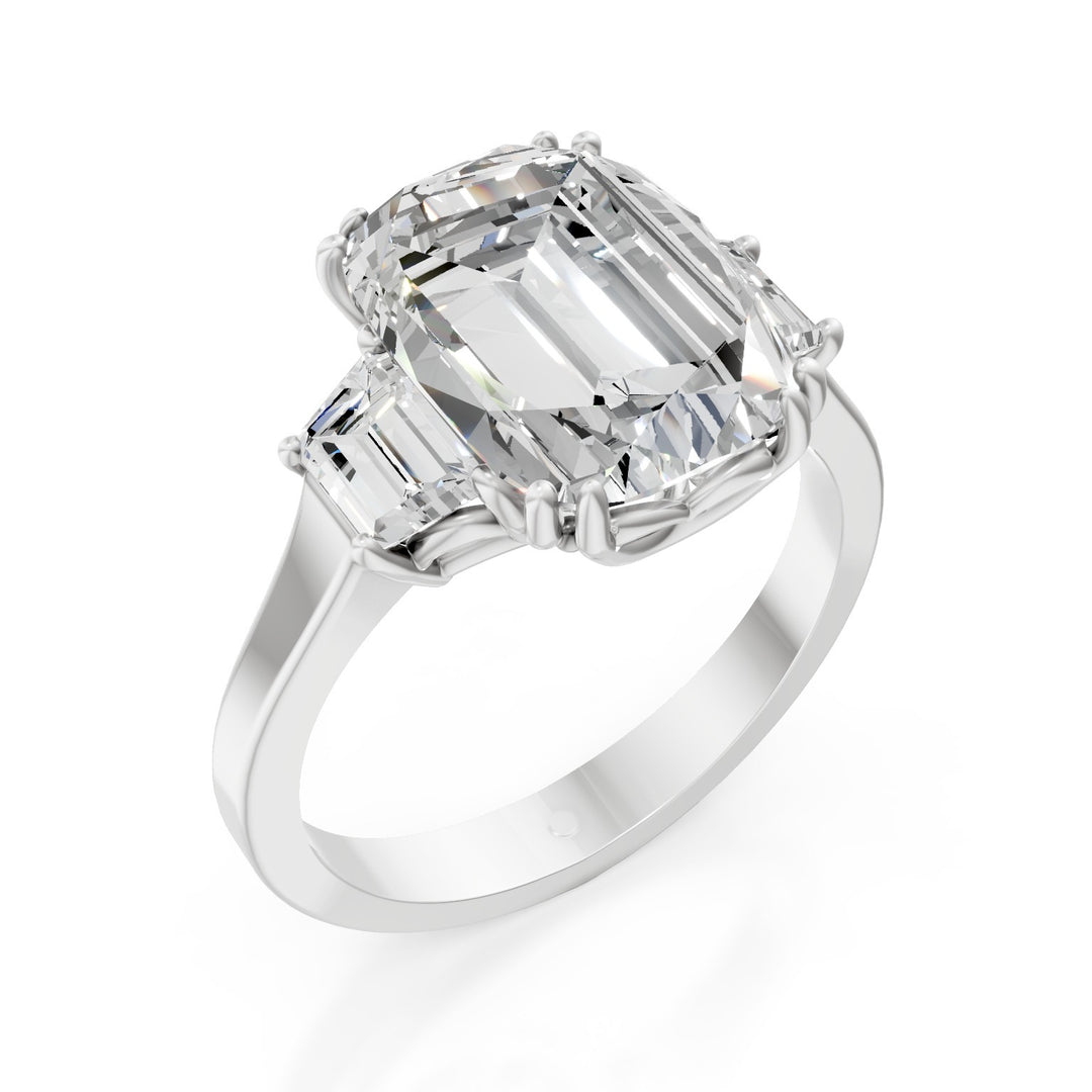 X-Diamond an 18kt lab g.d. ct.tot. 4,52- centr. ct. 4,01 cushion - trapezi laterali ct. 0,51 LXDAPU088O4CSBI452