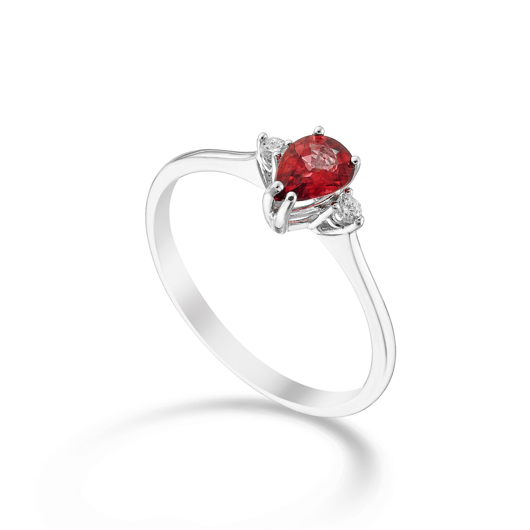 Mikiko an 9k ruby ​​n. 6x4 drop and side diamonds MA5217R4RBN042
