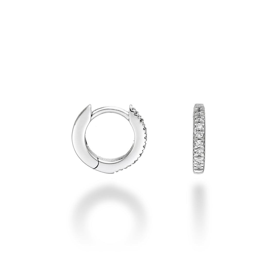 Mikiko or 18k ct.0.09 size 1 white gold diam. east. 10mm MO5077O4BR009-1