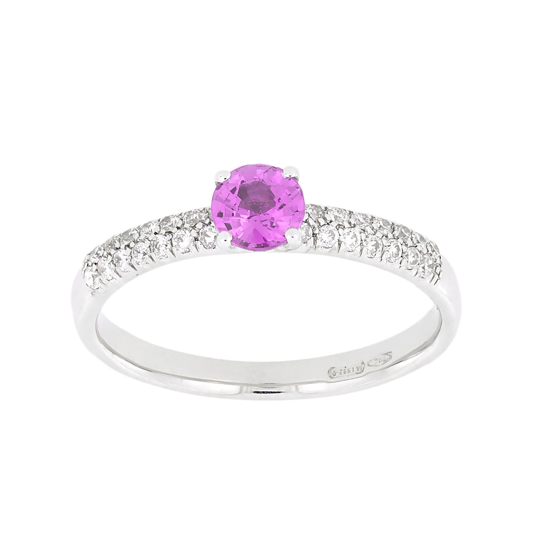 Golay-Ring mit Pavé-Diamanten + rosa Zaf AFP1170DIPS-21279110061