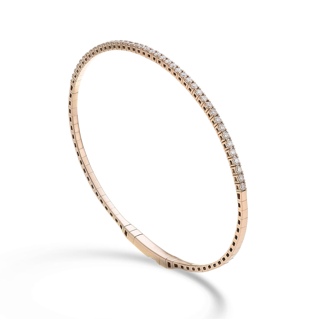 Golay br 18k tennis flex half turn diam. 0.80 ct rose gold 17 cm GBFLEX001DIO3