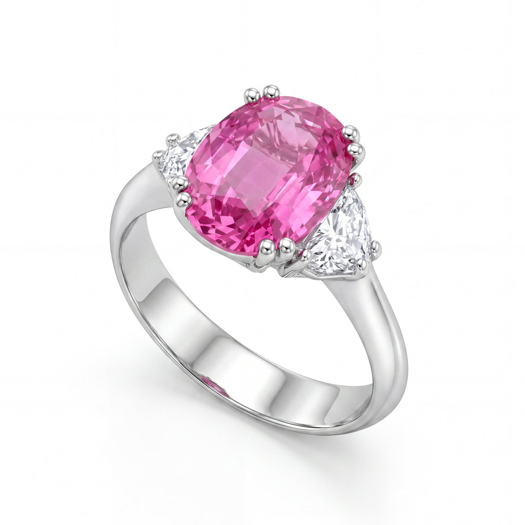 Golay-Ring z.rosa oval 11x8 und Halbmonde mit Durchmesser 0,30 ct ACLC426DIZP118-24067110188