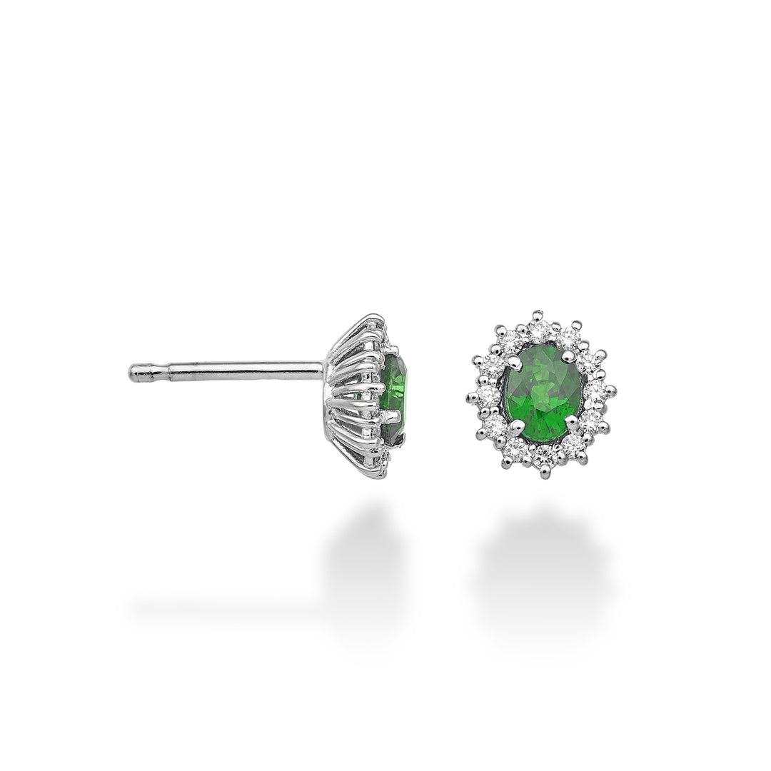 Nihama oder 9k Smaragd Nr. oval 5x4 ct.0,60 Durchm. 0,20 ct NO5104R4SMN