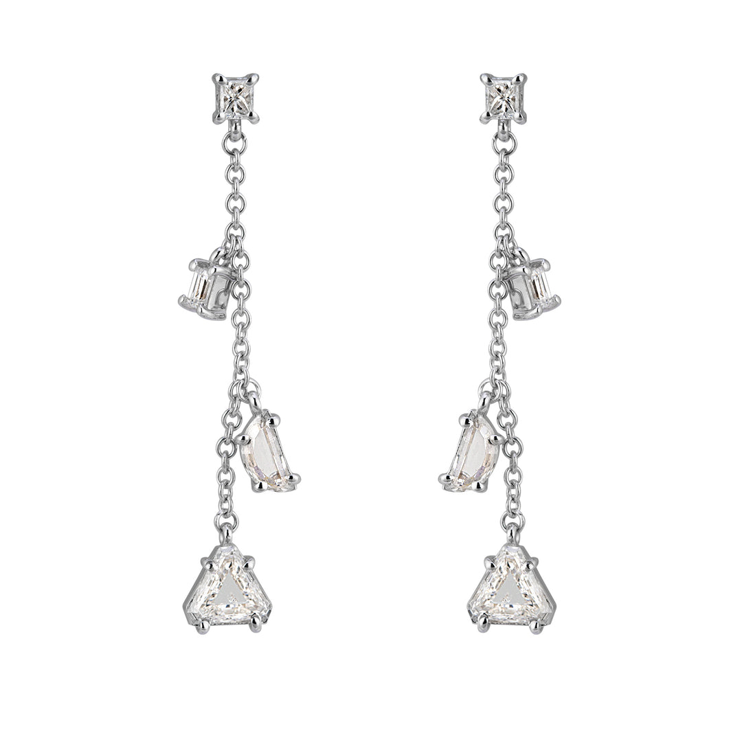 World Diamond Group orecchini con pendenti forme miste 1,24ct OPU411D-25185110095