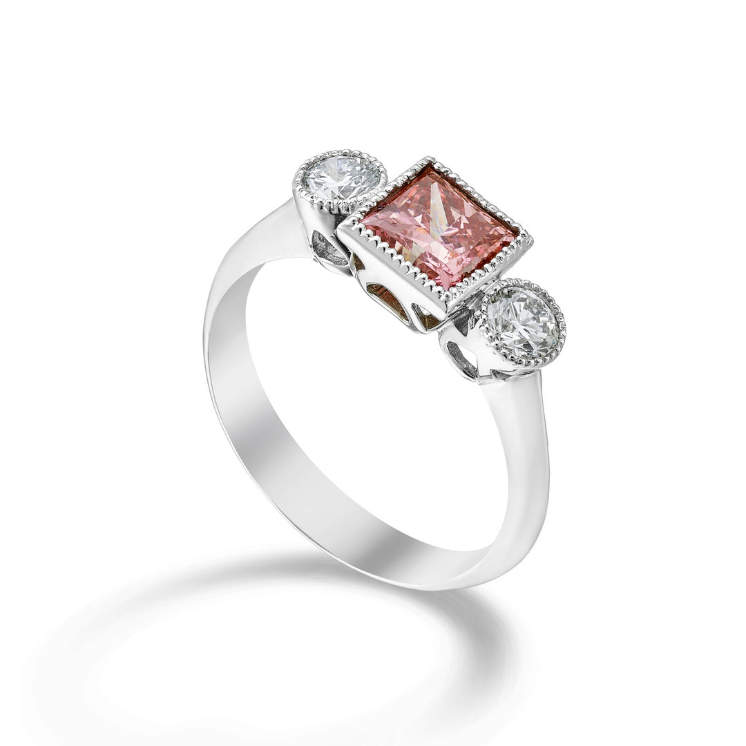 X-Diamond anello trilogy con centro lgd rosa e diam. lgd XDACL207DIZP-21277110040