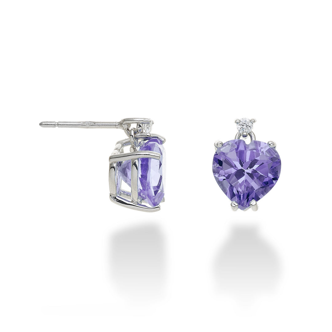 Nihama oder 18k Amethystherz 8x8 ct.2,90 Durchm. ct.0,05 NOCL198DIAMET88O4