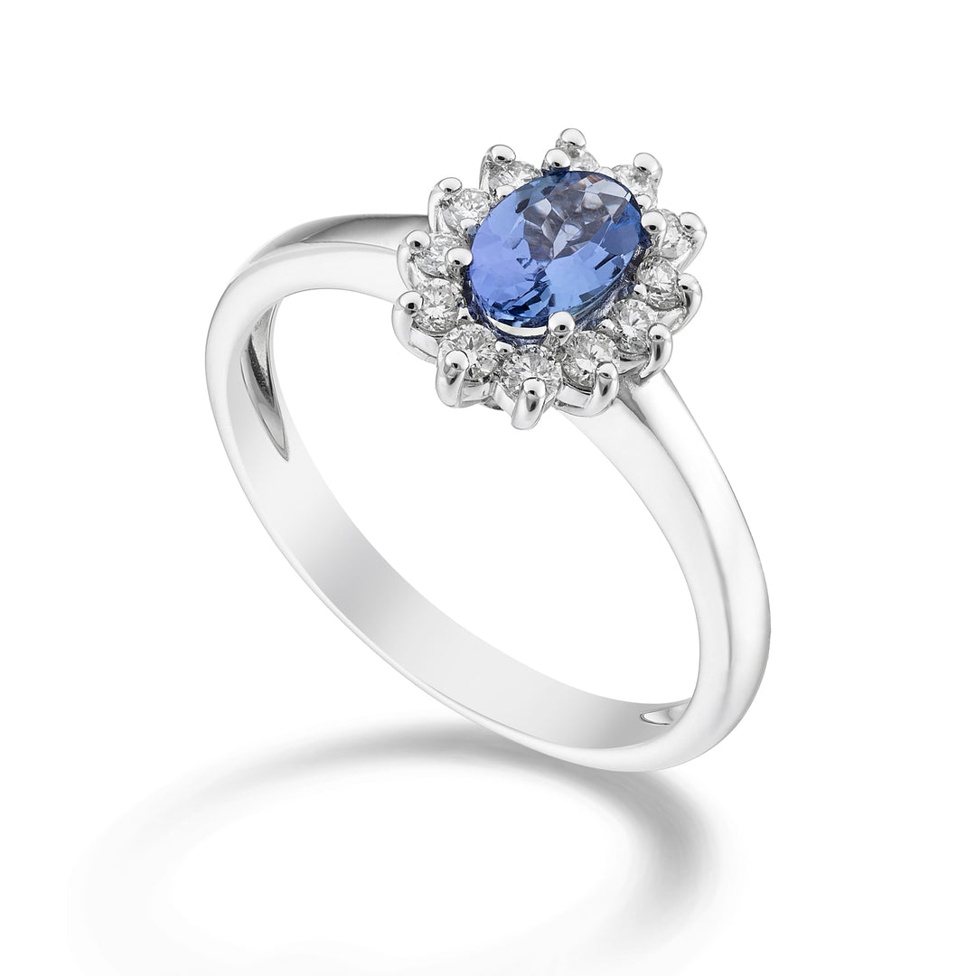 Mikiko an 9k tanzanite n. ovale 6x4 ct.0,38 diam. ct.0,23 MA5093R4TZN