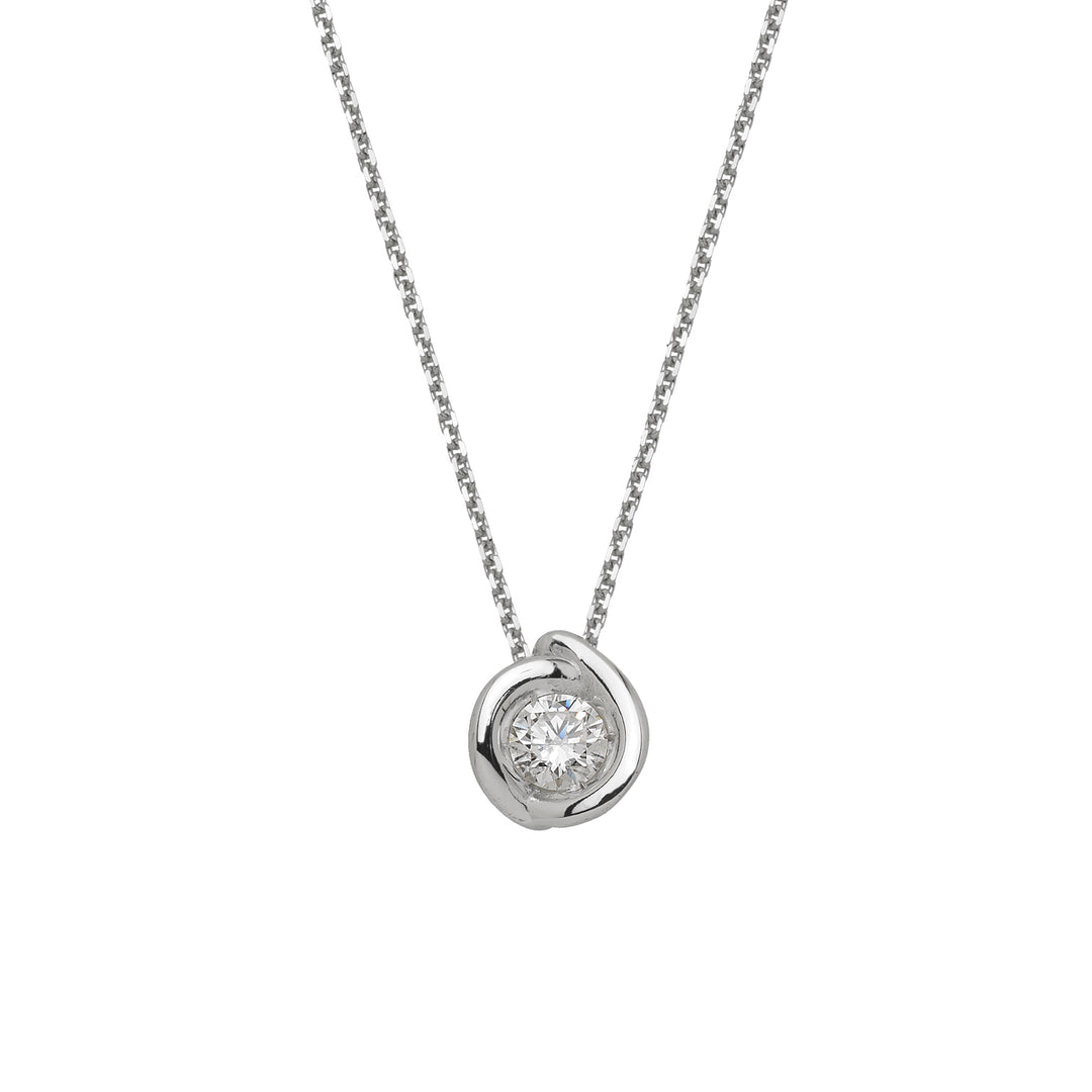 Halskette der World Diamond Group mit Calla-Lichtpunkt-Anhänger GIM34-25174110079