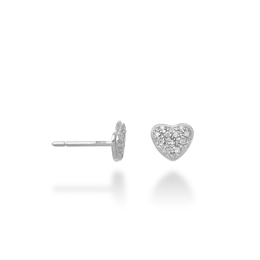 Mikiko monorecchino 18k cuore ct.0,05 MORMONCUOREO4