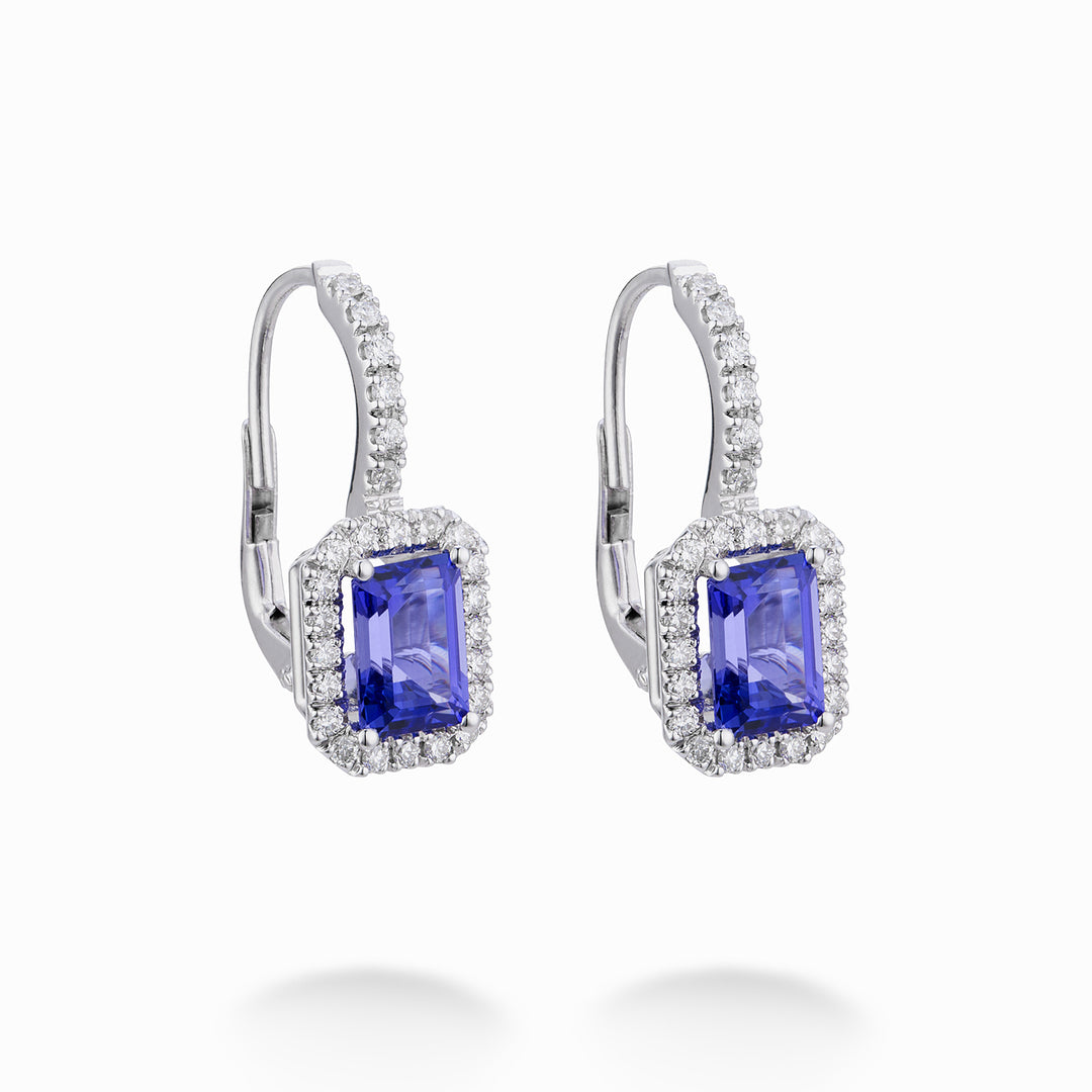 Golay earrings tanzanite oct 8x6, diamonds and lever OCL072DITZ4M-23178110052