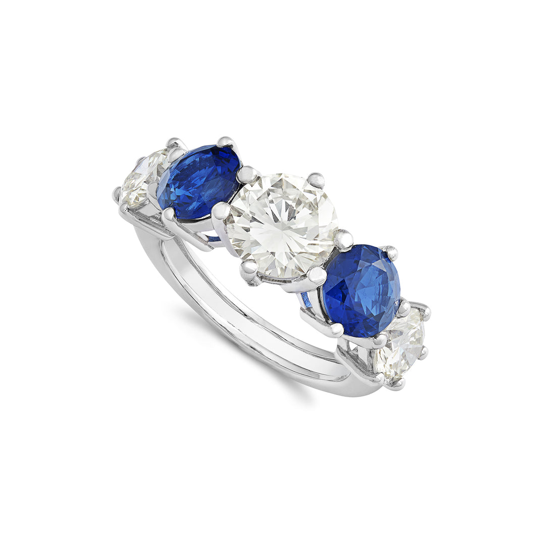 Golay anello diamanti e zaffiri APU373DIZB-19317110048