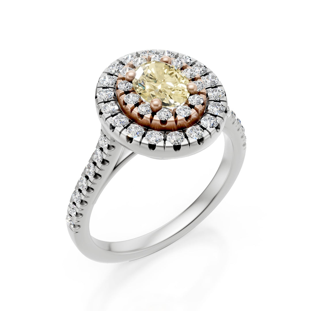 Golay Fancy Oval Ring 6x4 doppelte zweifarbige Kontur ACLC735DFY64RB-25199110128