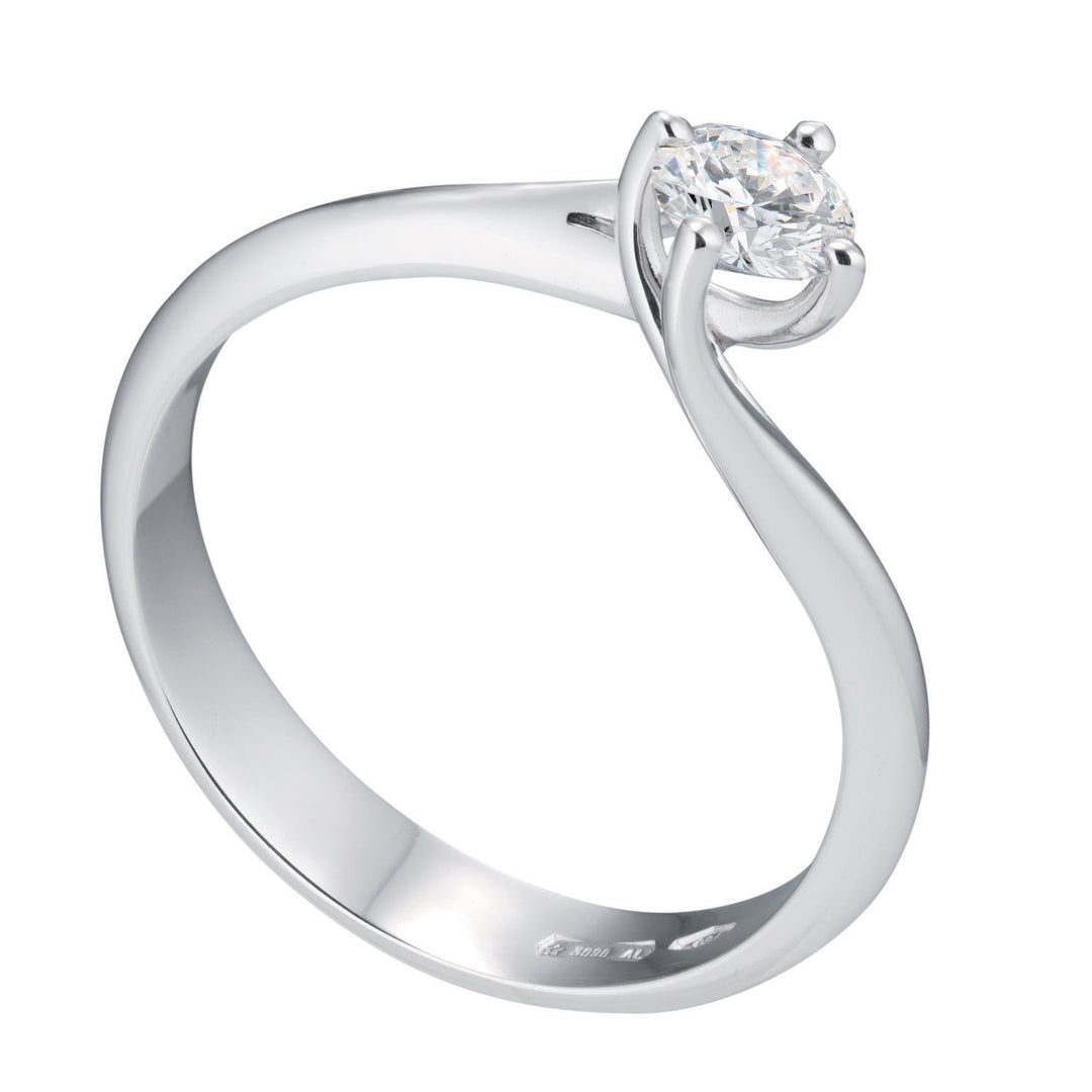 World Diamond Group platinum solitaire ring AB1625PT-25169110123
