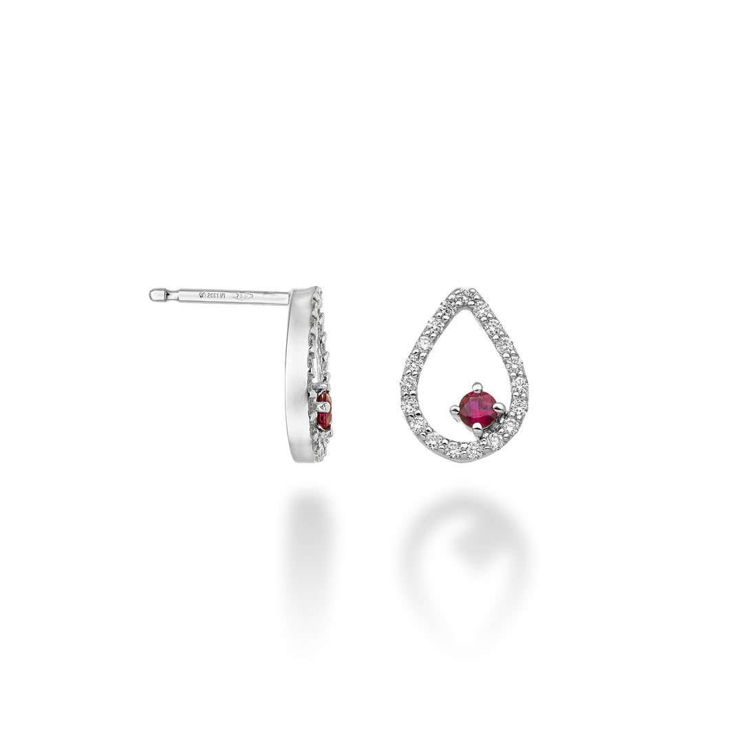 World Diamond Group or 18k "goccia" rubino n. ct. 0,22 dia ct. 0,28 GO5139O4RBN050