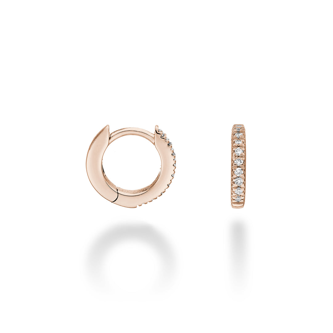 Mikiko oder 18 Karat ct.0,09 Roségold, Größe 1, geschätzter Durchm. 10 mm MO5077O3BR009-1