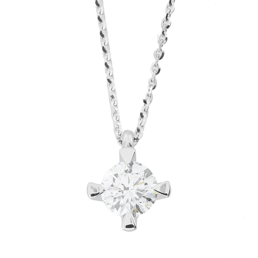 World Diamond Group collana punto luce 4 griffes triangolari, platino PL001WDIPT-25169110189