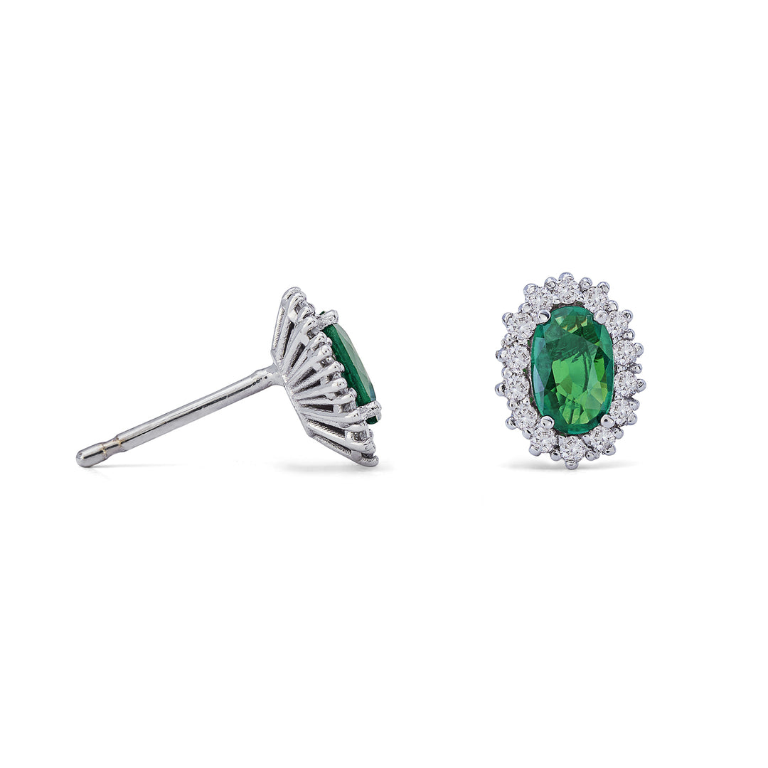 Mikiko or 18k emerald n. oval 6x4 ct.0.60 diam. 0.26 ct MO5068O4SMN