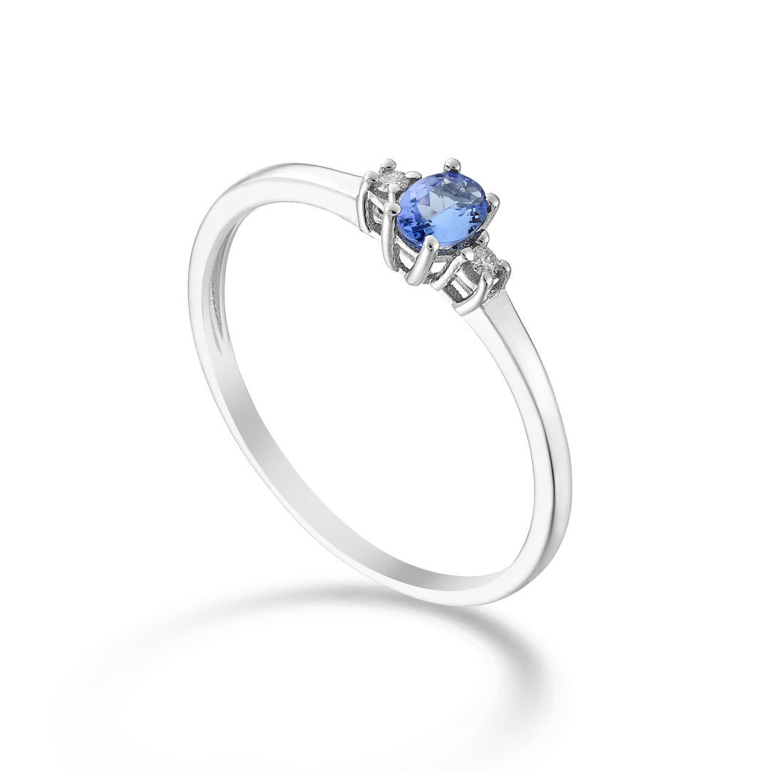 Nihama une tanzanite 9k n. ovale 4x3 ct.0,14 diam. 0,02 ctNA5190R4TZN