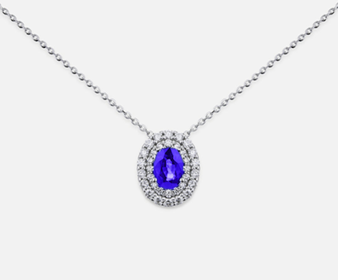 Mikiko cl 18k tanzanite n. ovale 6x4 ct.0,38 diamètre ct.0,33 MD5061O4TZN