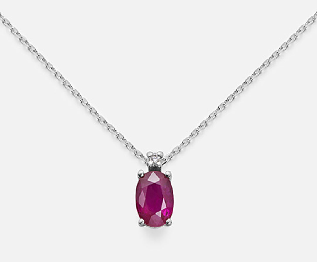 Nihama cl 9k rubino n. ovale 6x4 ct.0,57 diam. ct.0,01 ND5034R4RBN057