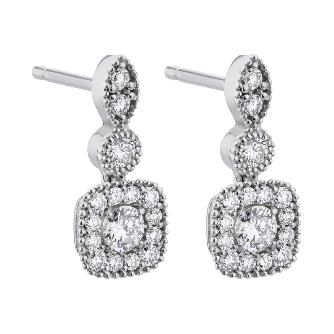 Zentrale Jasmin-Anhängerohrringe der World Diamond Group mit Umriss OCT026DI4-21056110017