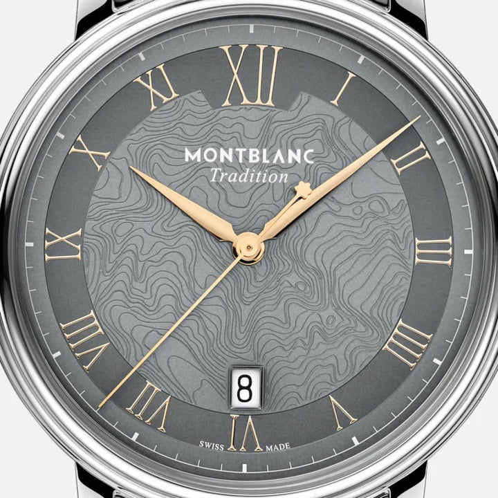 Montblanc Tradition Automatisches Datum 40 mm Uhr Automatischer Graustahl 132433