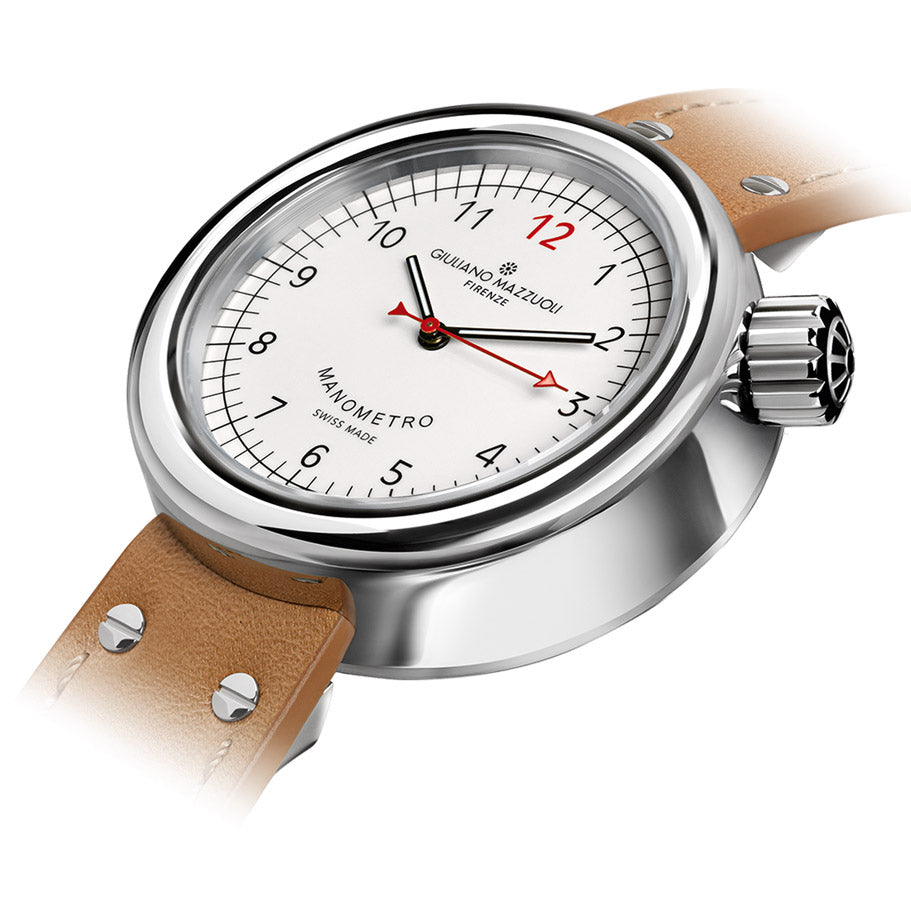 Giuliano Mazzuoli orologio Manometro 45mm bianco automatico acciaio MRP05N