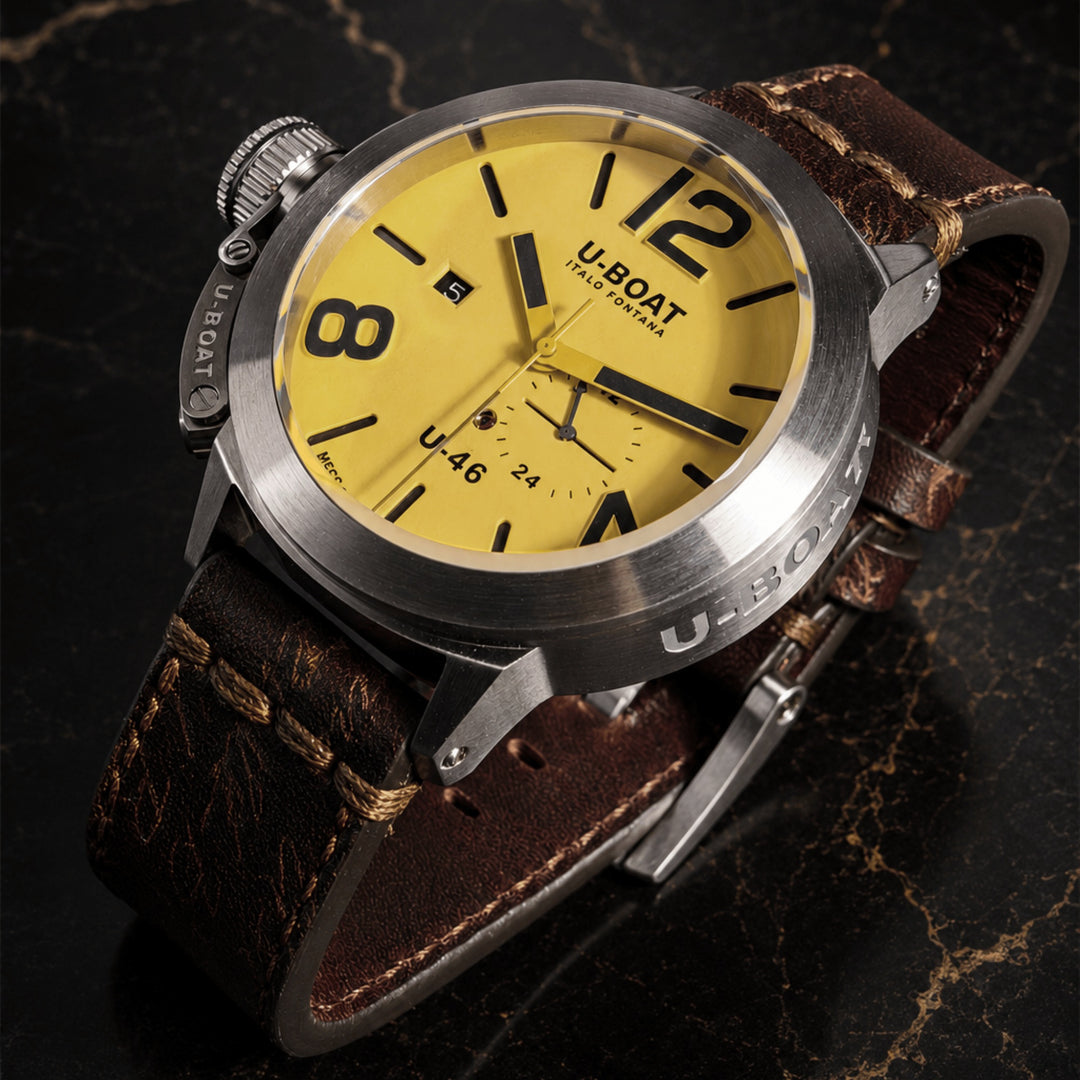 U-BOAT Classic Uhr U-46 46mm beige Automatikstahl 4647