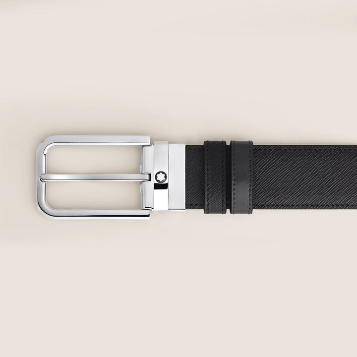 Montblanc cintura reversibile 35 mm pelle Sartorial fibbia rettangolare 223411
