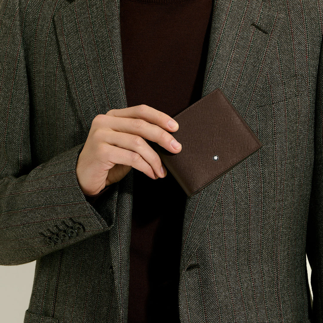 Montblanc 8 pocket wallet in Sartorial leather ebony color 223023