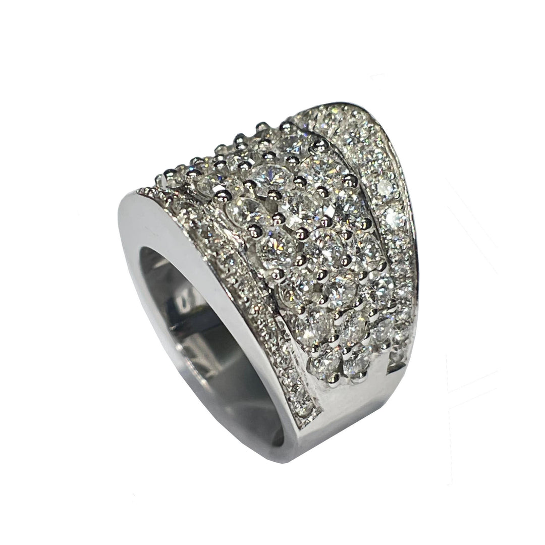 Sidalo Dreieck Ring Pavè Gold 18KT Diamonds 0019Ag