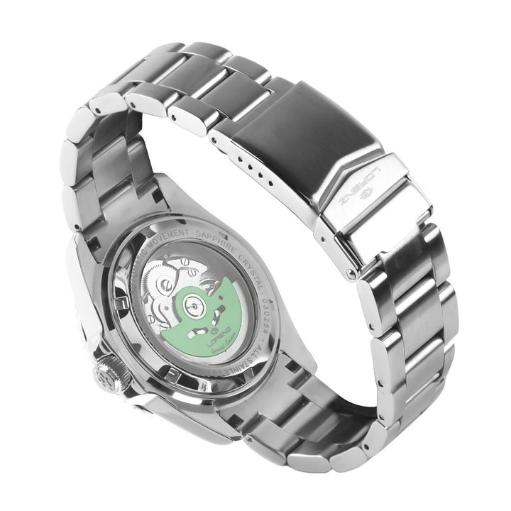 Lorenz Tako 43mm black automatic steel watch 030254HH