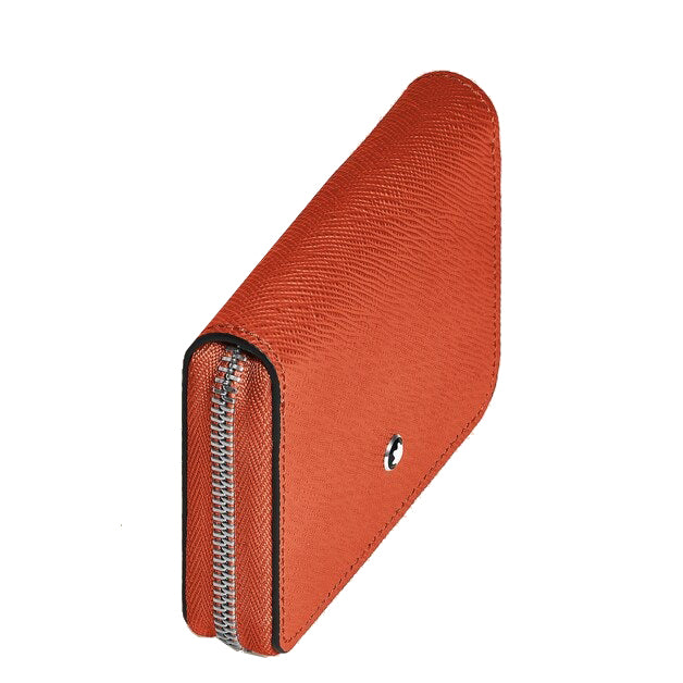 Montblanc portafoglio 2 tasche mini pelle Sartorial mandarino 221340