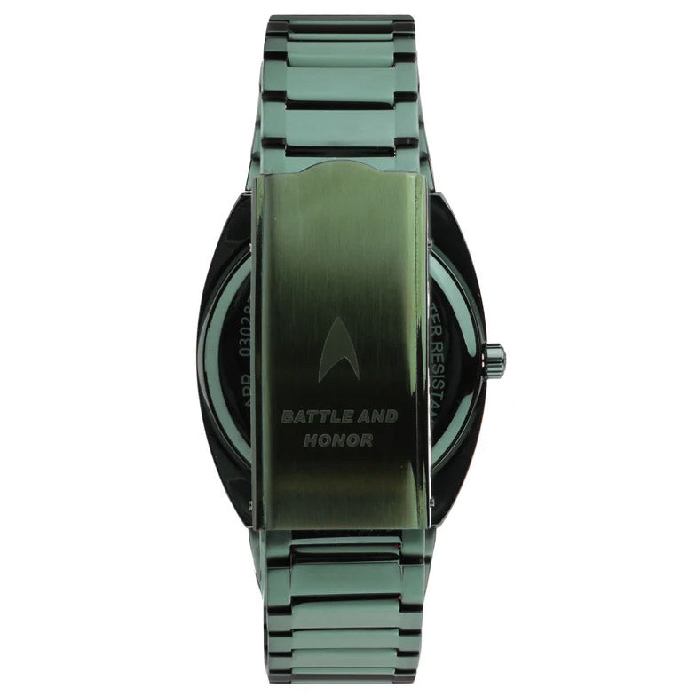 Lorenz STAR TREK Klingon watch 40x36 mm green quartz steel green PVD finish 030287KL