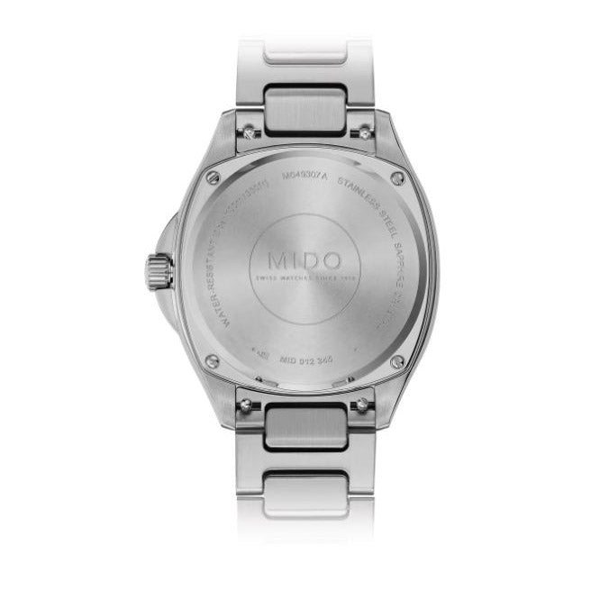 Montre Mido Multifort TV 34x35mm nacre diamants automatique acier M049.307.11.106.00
