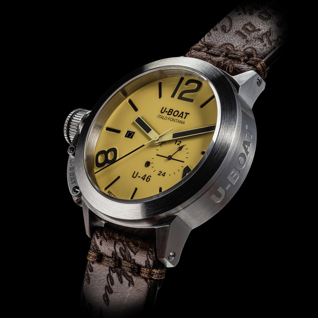 U-BOAT Classic Uhr U-46 46mm beige Automatikstahl 4647