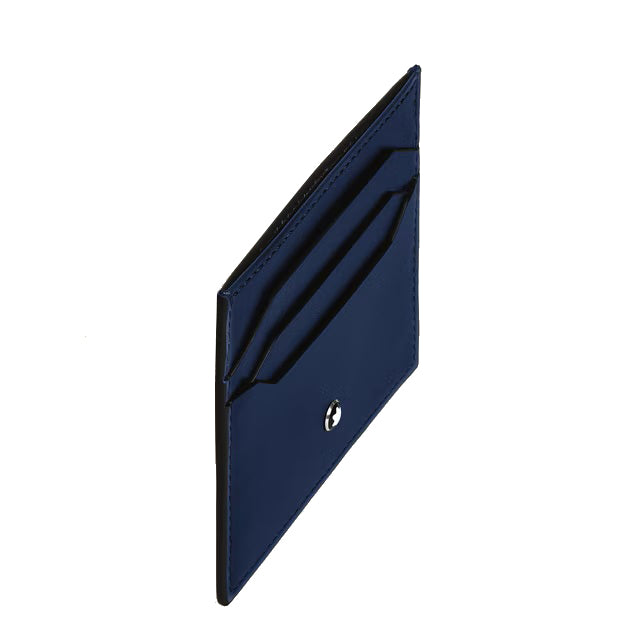 Montblanc 6-Pocket-Kartenetui aus blauem Meisterstück-Leder 221664