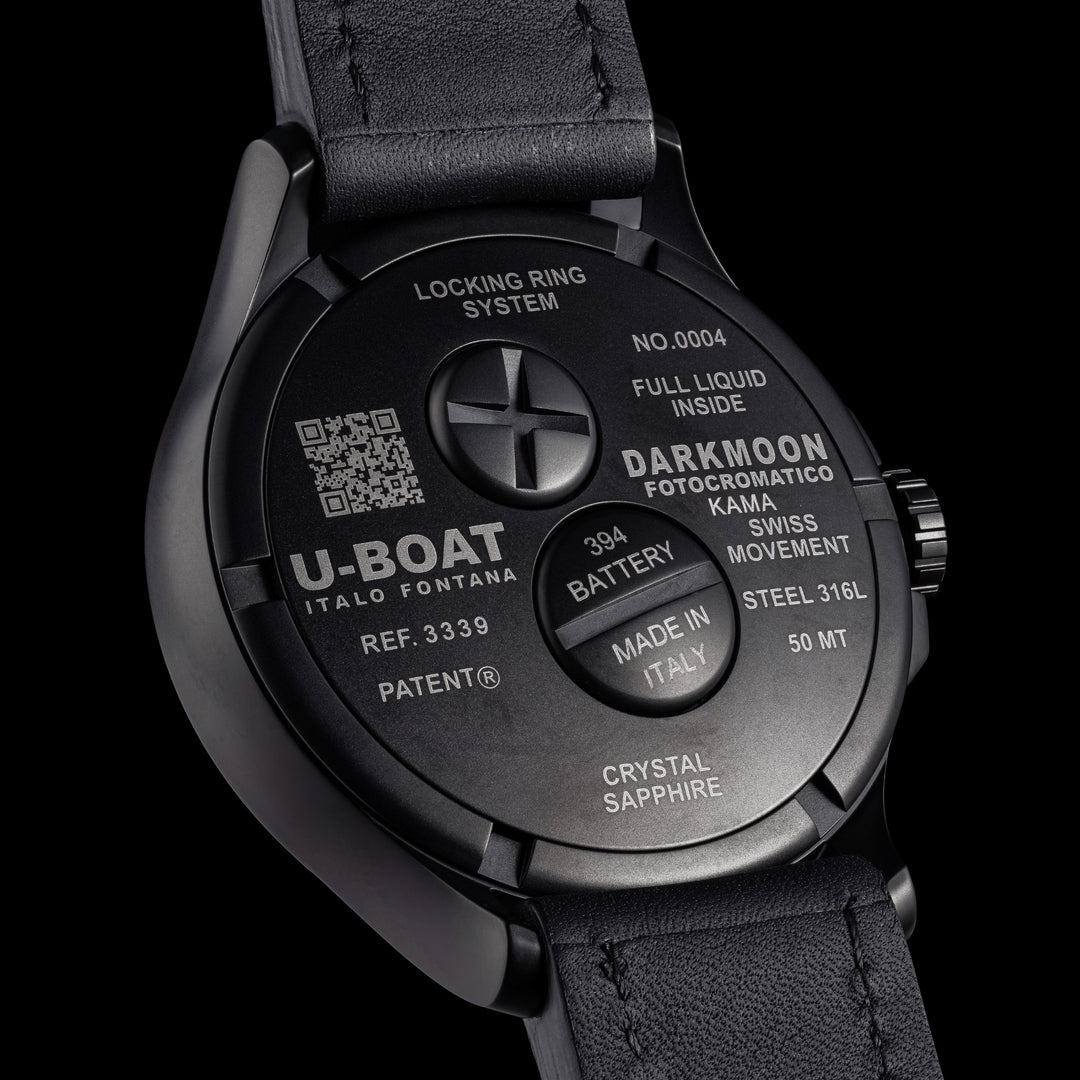 U-BOAT-Uhr Darkmoon Kama PVD Grey 46,50 mm grauer Quarzstahl PVD grau 3339
