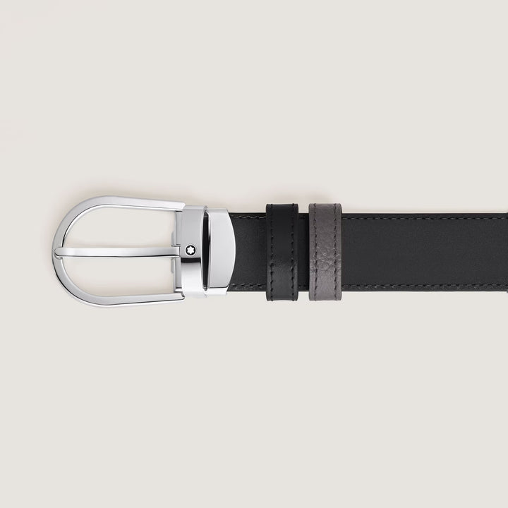 Montblanc cintura reversibile Meisterstück 30 mm ferro forgiato nero 223369