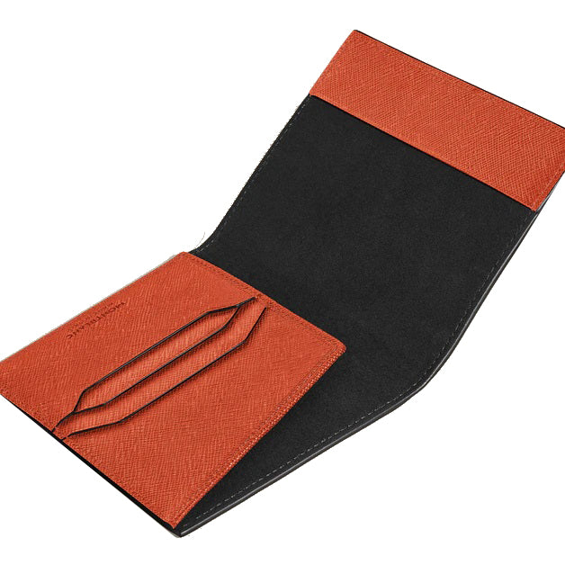 Porte-passeport Montblanc Sartorial en cuir mandarine 221356