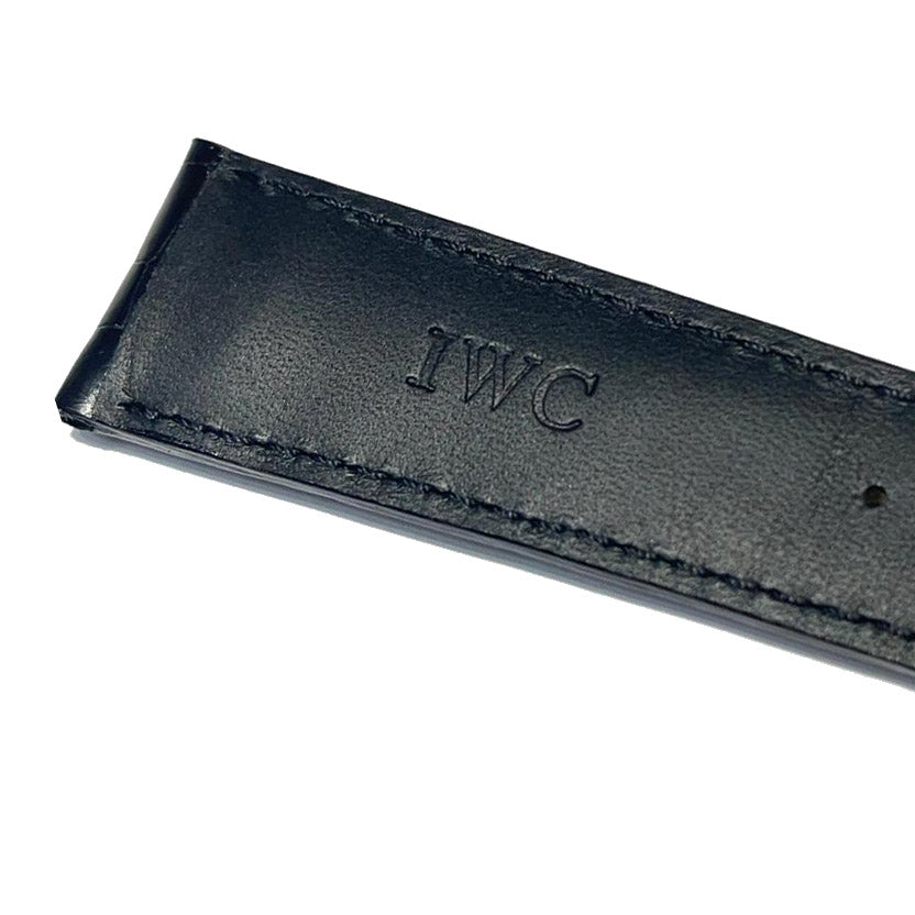 IWC Spezzoni Standard Standard Black Thursed Black Alligator 22/18 für Ardiiglione IWA47712 Schnalle